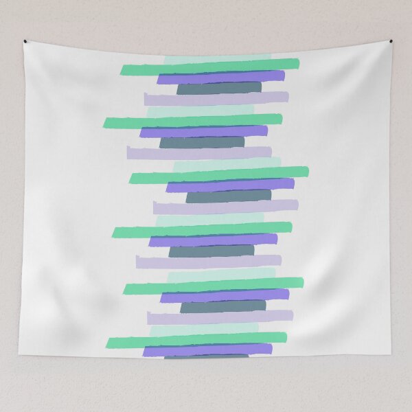 Item preview, Blue Ocean waves abstract stripes designed and sold by Carolina Salazar.
