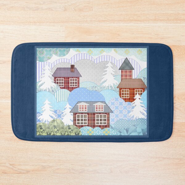 Item preview, Background retro christmas patchwork design nature winter picture illustration designed and sold by fuzzyfox.