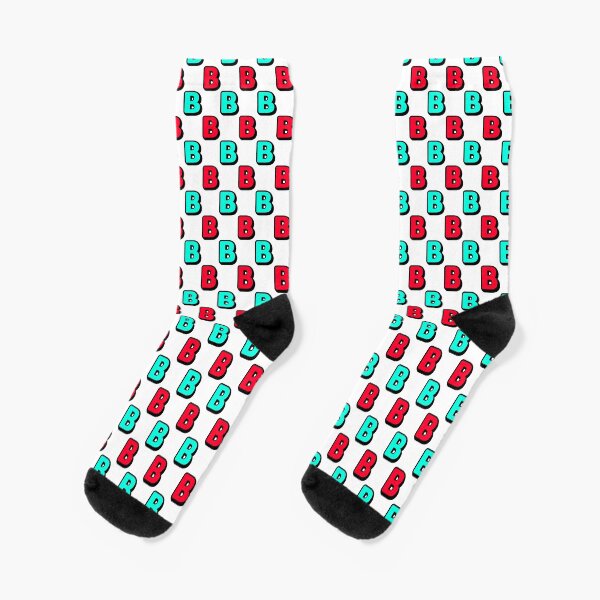 B Pattern Socks