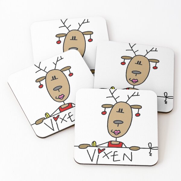 Artikelvorschau, Weihnachtsferien Vixen Rentier entworfen und verkauft von peacockcards.