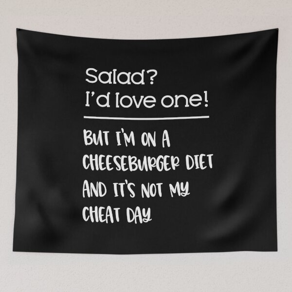 Item preview, Funny Diet Joke Foodie Humor Saying Love Burger Cheat Day designed and sold by CreatedByHeidi.
