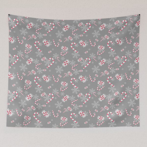 Item preview, Red Candy Cane & Peppermint Twist Pattern designed and sold by drxgonfly.