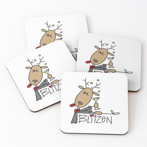 Item preview, Blitzen Reindeer Christmas Holiday designed and sold by peacockcards.