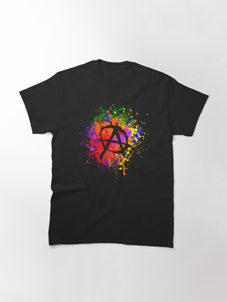 Alternate view of Anarchy Paint Splatter Classic T-Shirt
