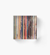 Indie Rock Vinyl Records Acrylic Block