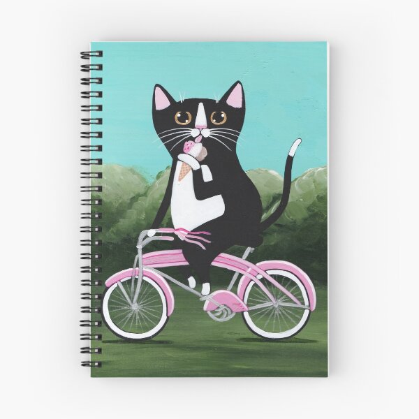 Item preview, Ice Cream Bicycle Cat designed and sold by KilkennyCat Art.