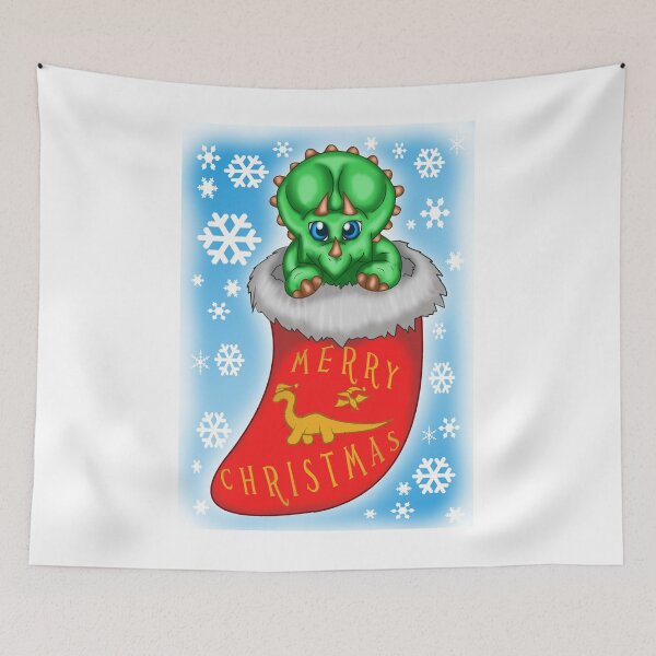 Item preview, Christmas Triceratops designed and sold by TheKohakuDragon.