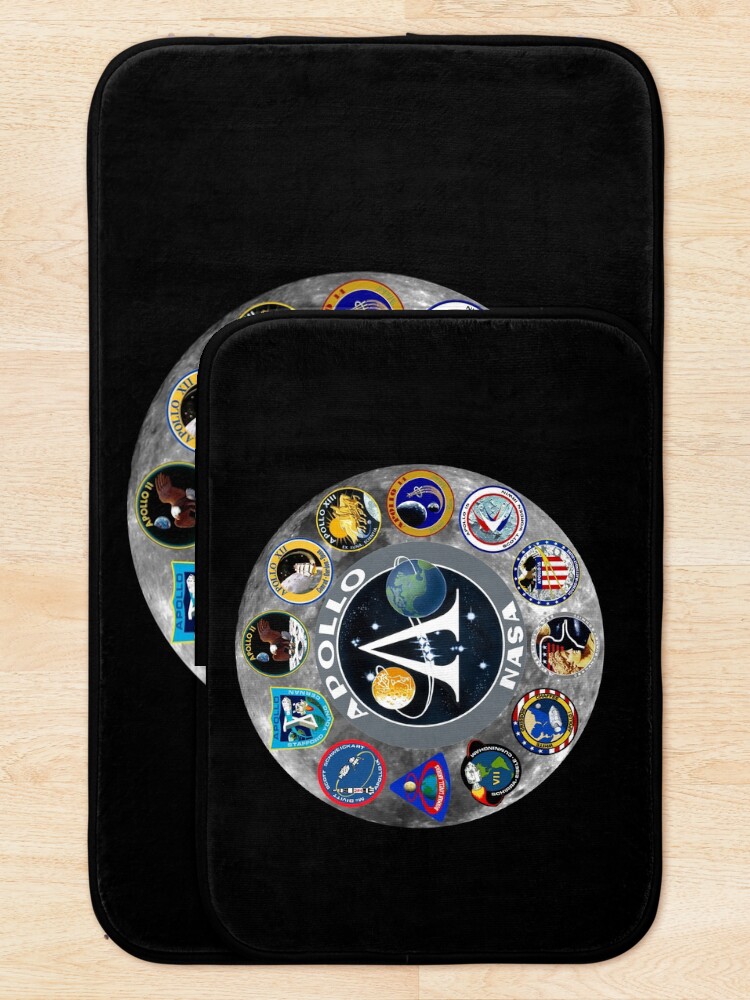 Thumbnail 5 of 6, Bath Mat, Apollo Mission Composite Logo designed and sold by Spacestuffplus.