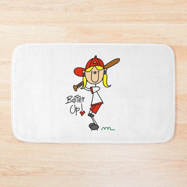 Item preview, Stick Figure Girl Baseball Softball Sports designed and sold by peacockcards.