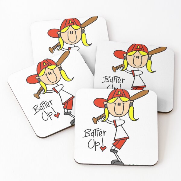 Item preview, Stick Figure Girl Baseball Softball Sports designed and sold by peacockcards.