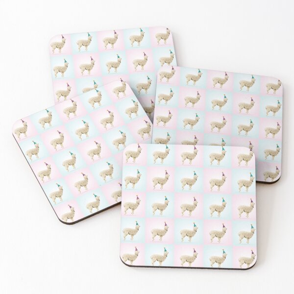 Item preview, Repeating pattern of Llamas wearing party hats designed and sold by ArdeaOnline.