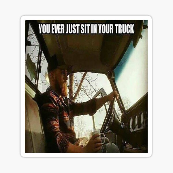 "YOU EVER JUST SIT IN YOUR TRUCK CERTIFIED IFUNNY CLASSIC" Sticker