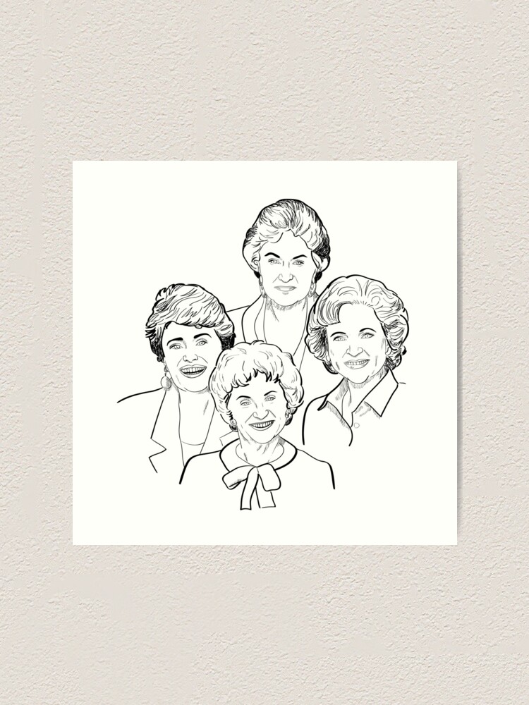 Thumbnail 2 of 3, Art Print, Golden Girls Sketch designed and sold by kellyoarts.
