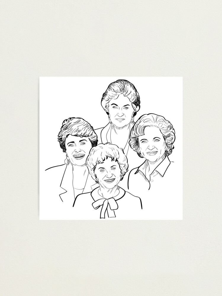 Thumbnail 2 of 3, Photographic Print, Golden Girls Sketch designed and sold by kellyoarts.