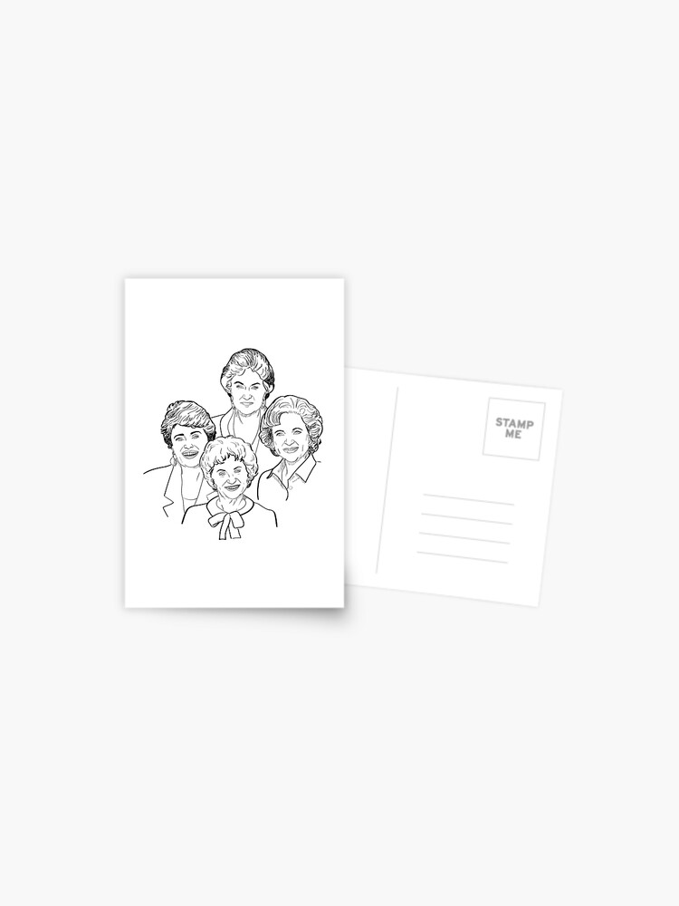 Thumbnail 1 of 2, Postcard, Golden Girls Sketch designed and sold by kellyoarts.