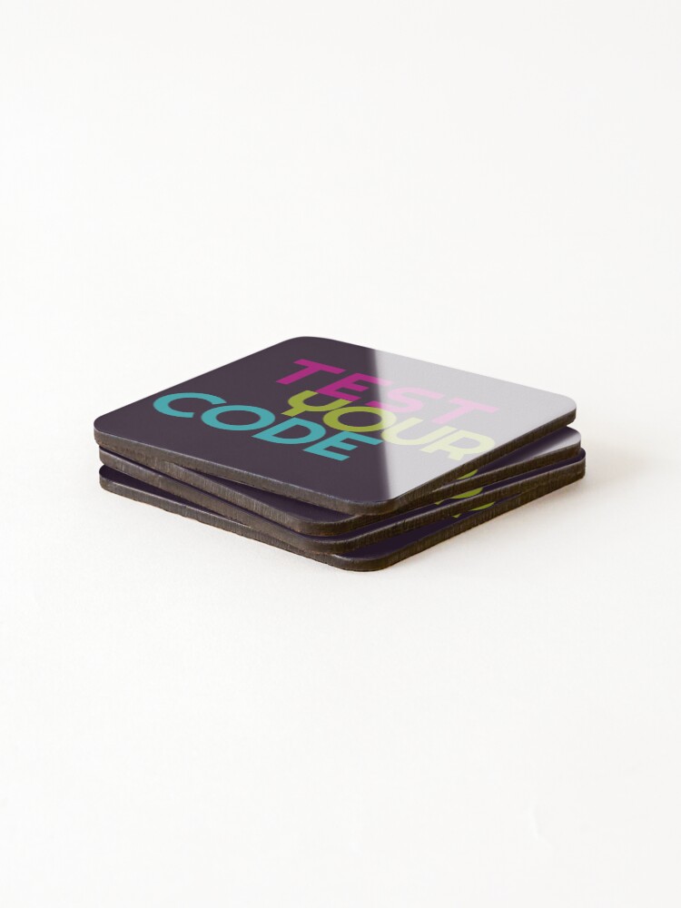 Thumbnail 4 of 5, Coasters (Set of 4), Test your code designed and sold by hogfish.