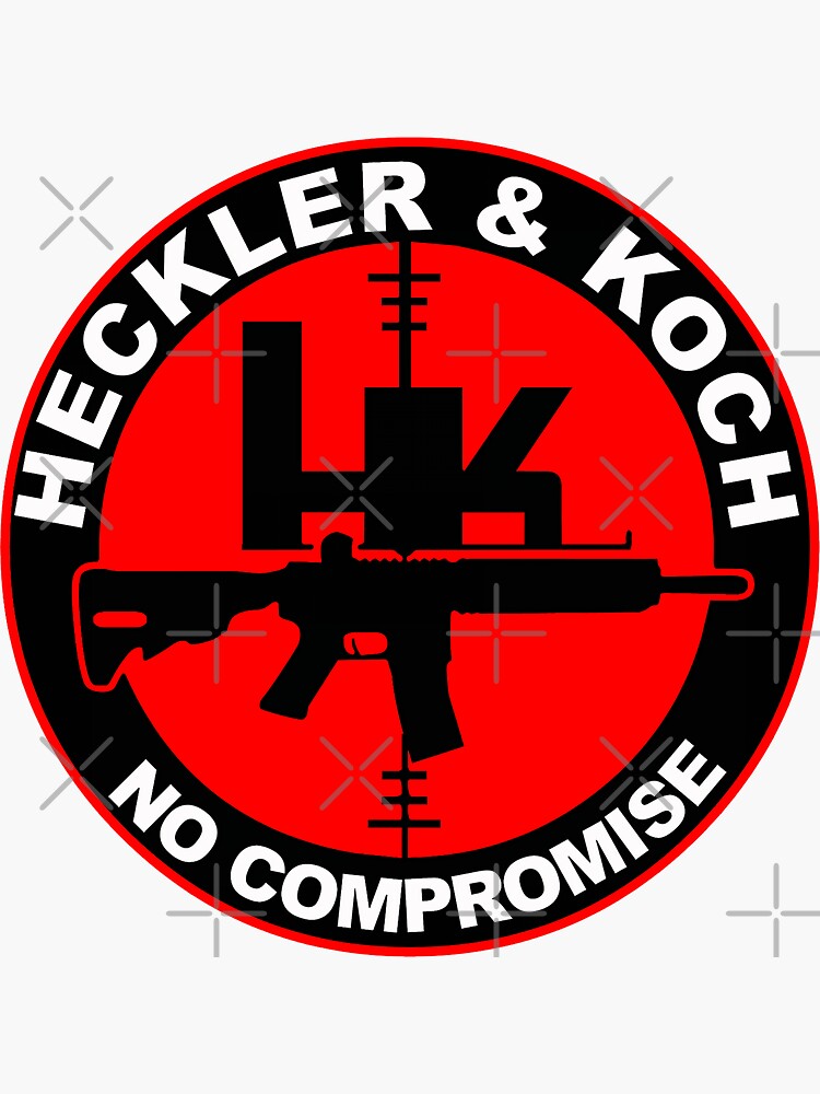 "Heckler and Koch Logo" Sticker by srenro Redbubble