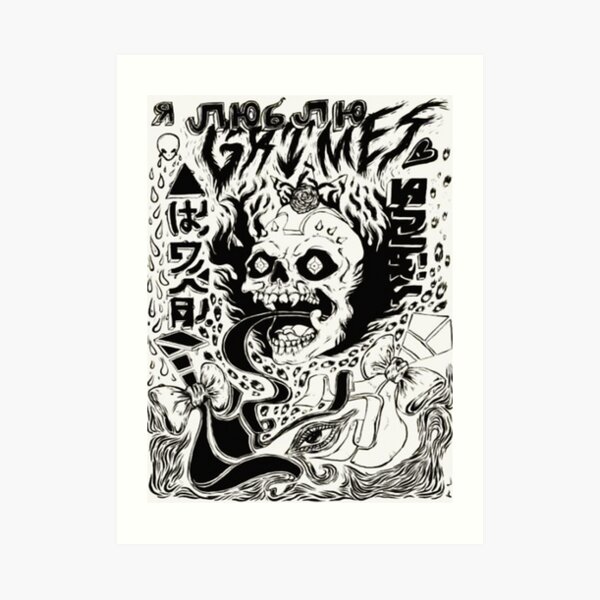 Grimez Doodlez Art Print