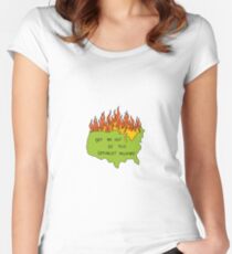 capitalist hellscape Fitted Scoop T-Shirt