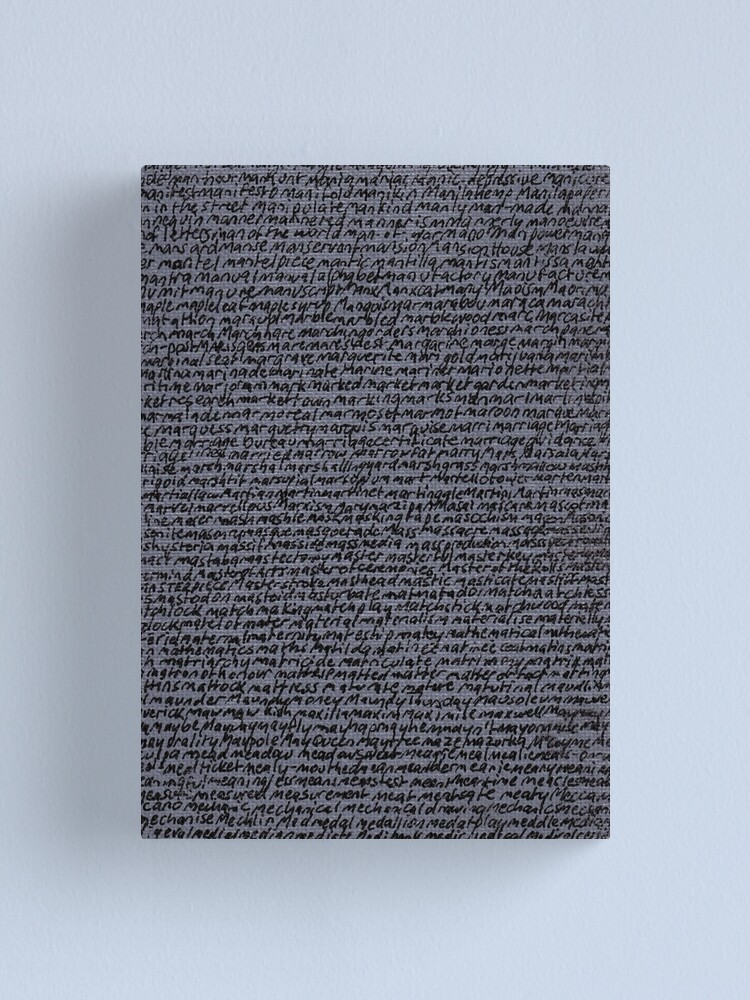 Alternate view of "Dictionary 38" (mangel wurzel-medical certificate) Canvas Print