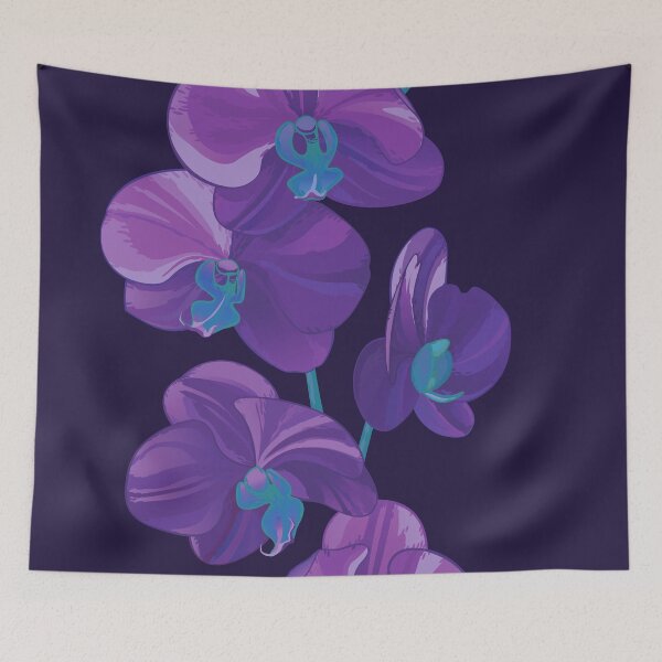 Item preview, Violet alien orchid flower | Orchidaceae floral design designed and sold by Moolversin.