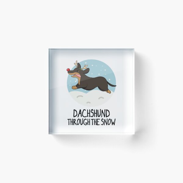 Item preview, Dachshund Through The Snow Funny Christmas Puns  designed and sold by punnybone.