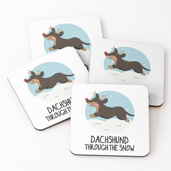 Item preview, Dachshund Through The Snow Funny Christmas Puns  designed and sold by punnybone.