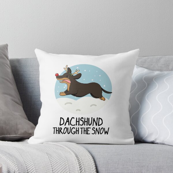 Item preview, Dachshund Through The Snow Funny Christmas Puns  designed and sold by punnybone.