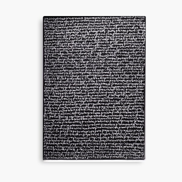 "Dictionary 50" (present perfect-protectionism) Canvas Print