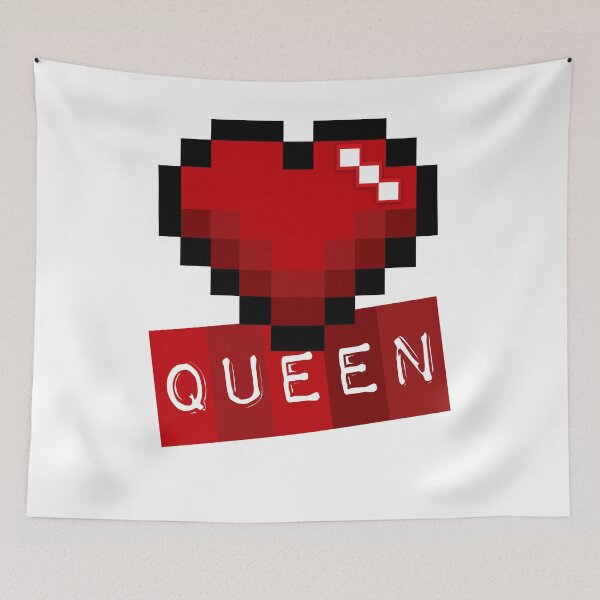 Aperçu de l'œuvre Gamer Queen Pixelated Heart créée et vendue par umeimages.