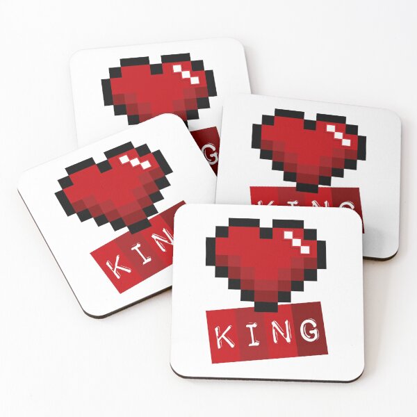 Item preview, Gamer King Pixelated Heart designed and sold by umeimages.