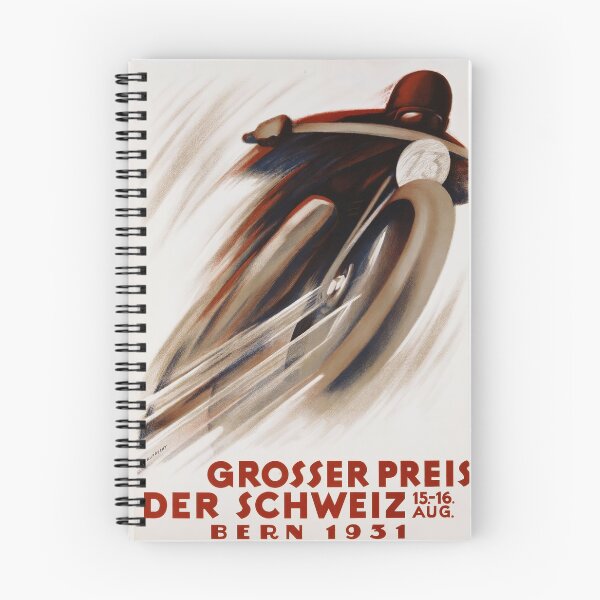 Item preview, Art Deco Swiss motorcycle advert motor sport designed and sold by Glimmersmith.