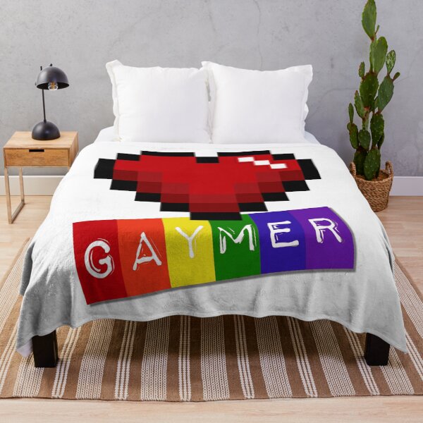 Item preview, GAYmer Pixelated Heart  designed and sold by umeimages.