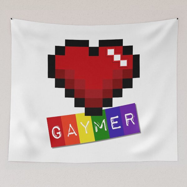 Item preview, GAYmer Pixelated Heart  designed and sold by umeimages.
