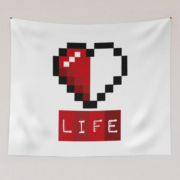 Aperçu de l'œuvre Gamer Pixelated Heart Life créée et vendue par umeimages.