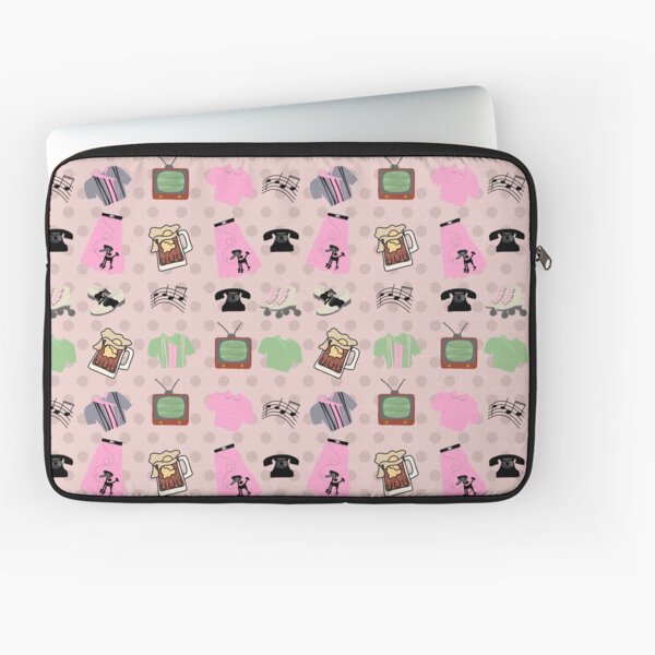 Sock Hop 50s 1950s Music Poodle Skirt Fun for Rock n Roll and Polka Dots Laptop Sleeve