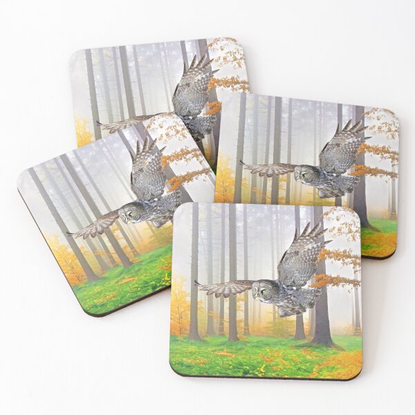 Item preview, Great Grey Owl in Autumn designed and sold by FineArtography.