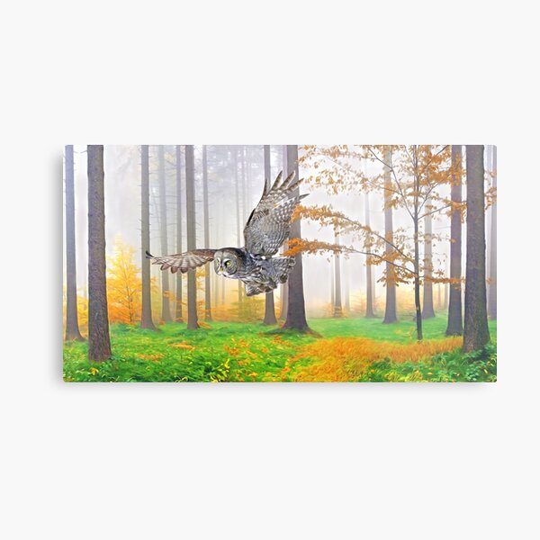 Item preview, Great Grey Owl in Autumn designed and sold by FineArtography.