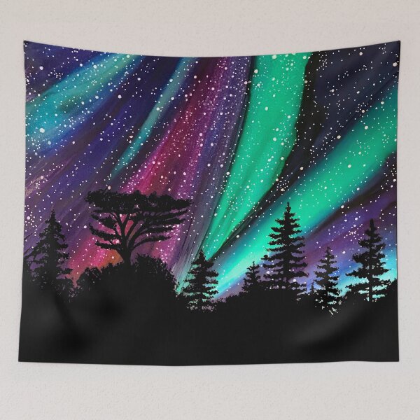 Item preview, "Alaskan Aurora" Aurora Borealis Northern Lights designed and sold by Vera Worthington.