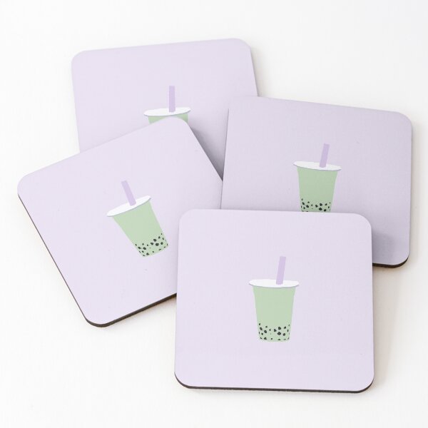 Item preview, matcha boba with a purple straw designed and sold by victoriabr-.