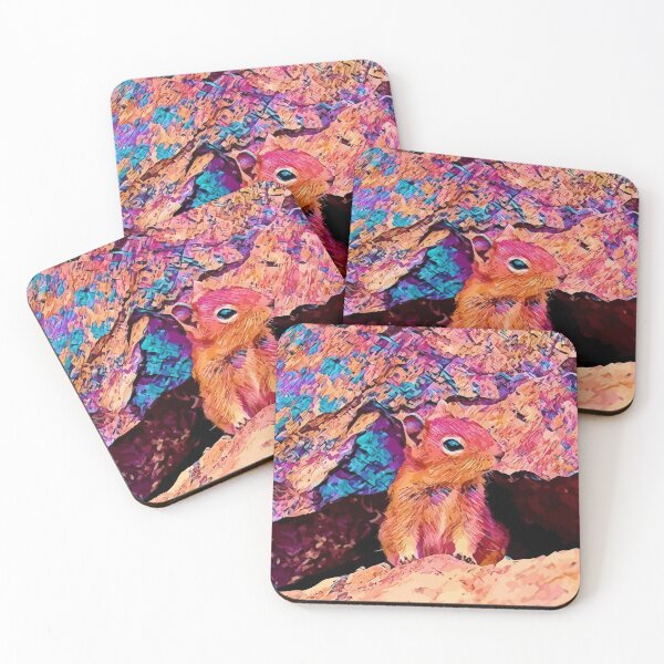 Item preview, Colourful Squirrel Art designed and sold by weewhirlwind.