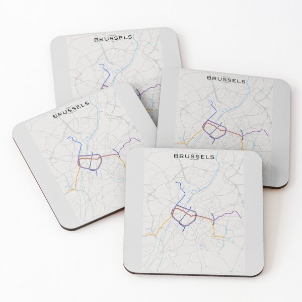 Item preview, Brussels Transit Map designed and sold by CPTVDesign.