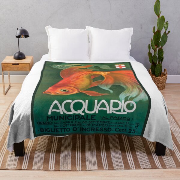 Item preview, 1910 Italy Acquario Aquarium Goldfish Poster designed and sold by retrographics.