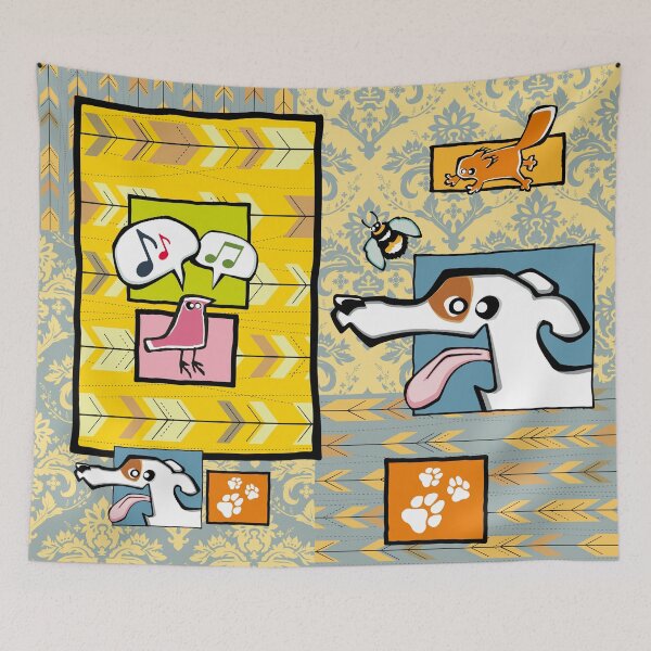 Item preview, Greyhound - White and Fawn (Collage) designed and sold by TheChicken.