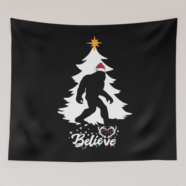 Item preview, Believe Christmas Bigfoot Sasquatch designed and sold by TheTeeSupplyCo.