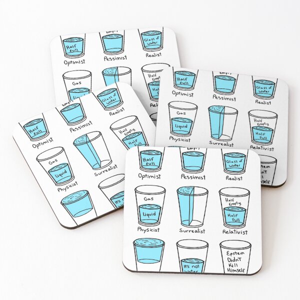 Item preview, Glass Half empty Esptein didn't kill himself meme designed and sold by polygrafix.