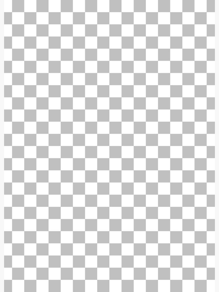White and Gray Checkerboard | Art Board Print