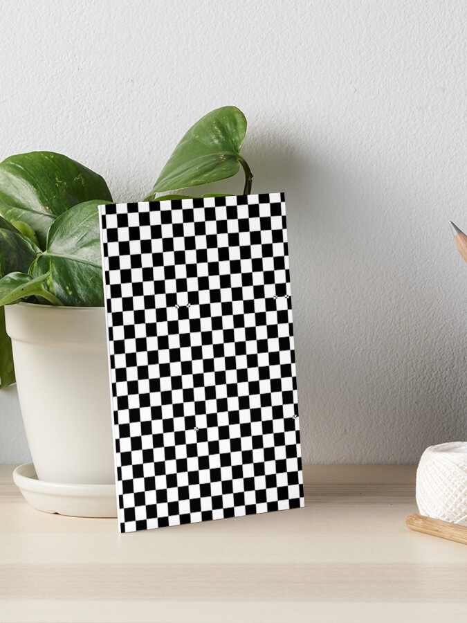 White and Gray Checkerboard Art Board Print for Sale by ColorsPatterns