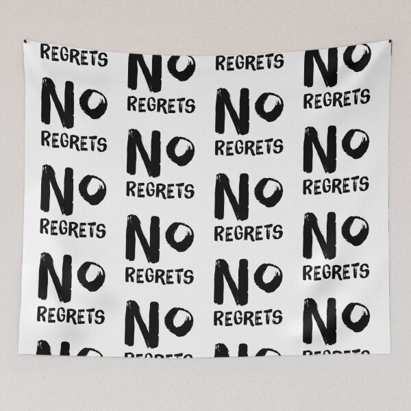 Artikelvorschau, Motivational Inspirational and Positive quote - No regrets typography text art by Word Fandom - wordfandom entworfen und verkauft von Kerry Pritchard.
