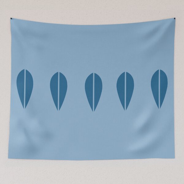 Item preview, Scandinavian Leaf: Blue designed and sold by Wimsicalifornia.